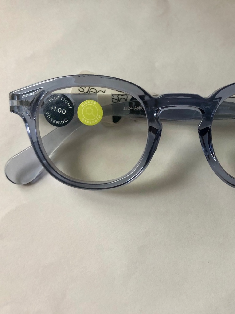 NEW Peepers BLUE ROUND BLUE LIGHT FILTER READERS +1.00